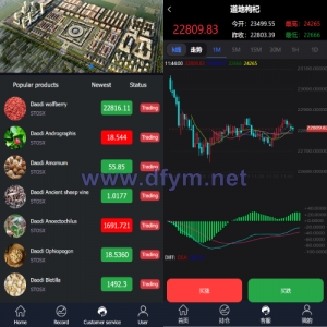 完美版三语言微交易系统/微盘源码/K线正常/投资理财源码-大发海外源码