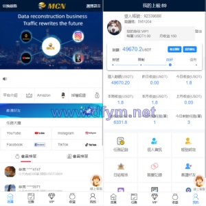 多语言海外点赞任务系统/余额宝/国际任务点赞源码-大发海外源码