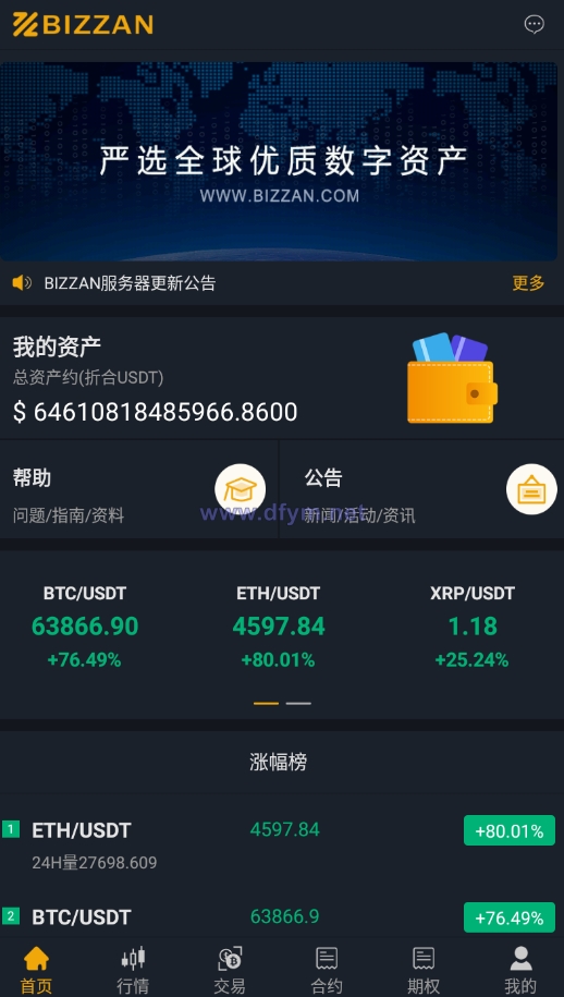 独家完整版BIZZAN币严源码/多语言交易所/币币交易永续合约期权/OTC交易-大发海外源码