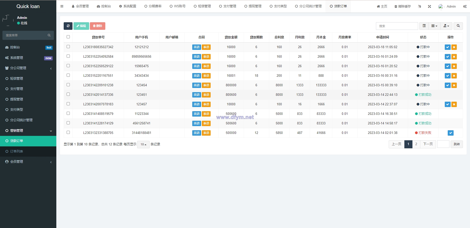 图片[17]-新版海外小额贷款系统/套路贷系统/海外合同贷款源码-大发海外源码