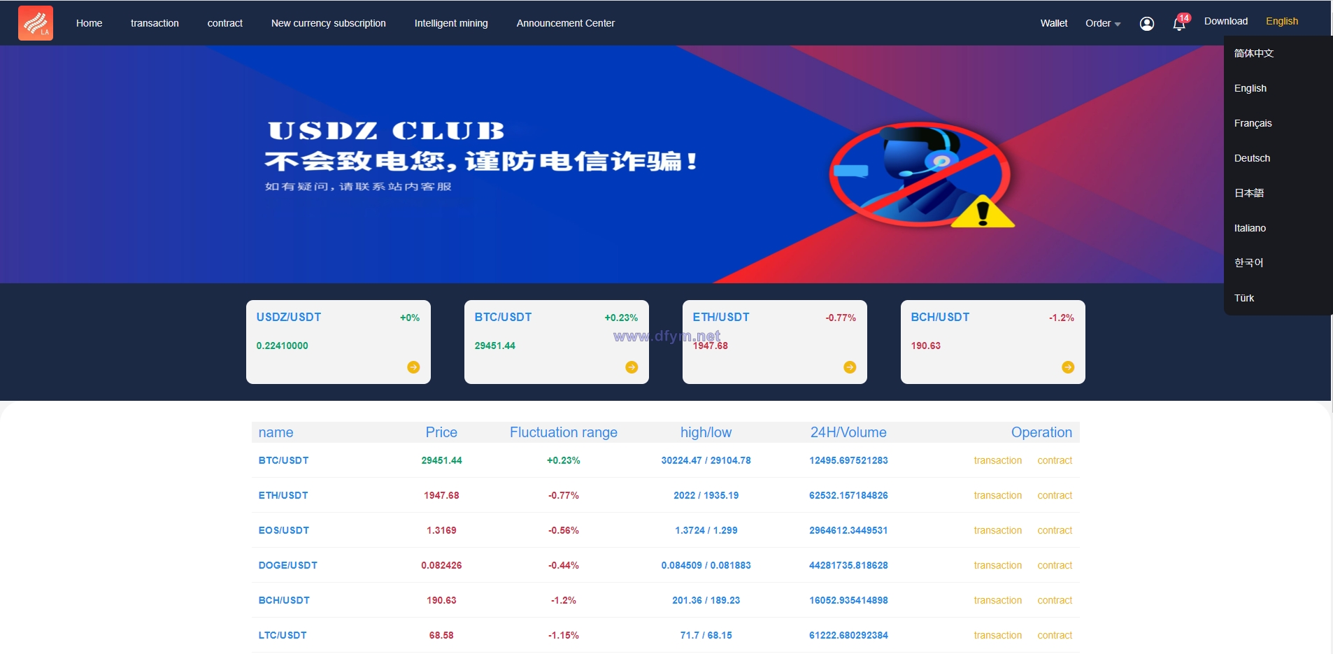 二开优化版区块链交易所/时间盘矿机系统/智能挖矿/币币合约交易-大发海外源码