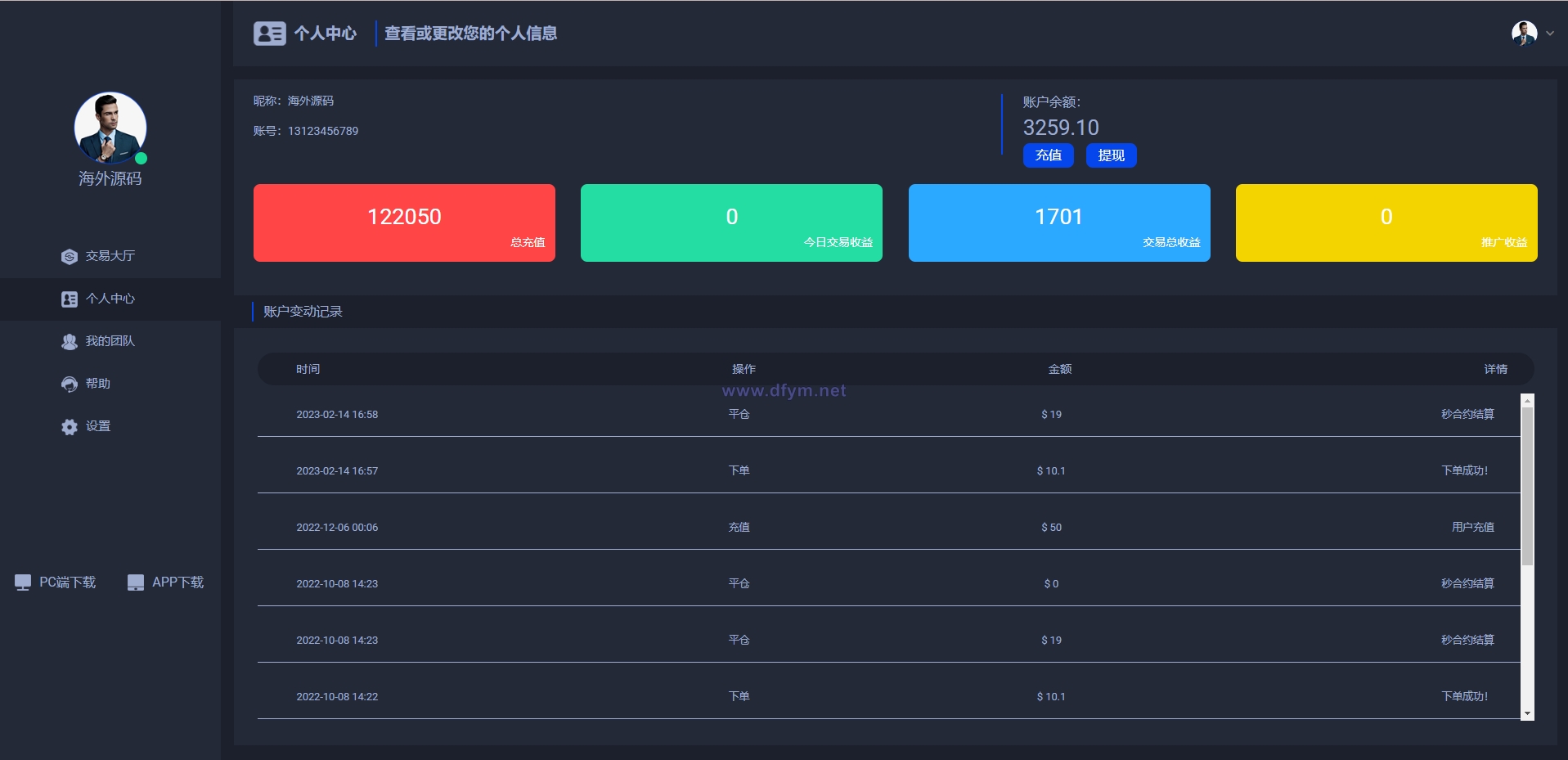 图片[12]-全新UI微交易系统/微盘秒合约源码/PC版微盘/虚拟币交易所源码-大发海外源码