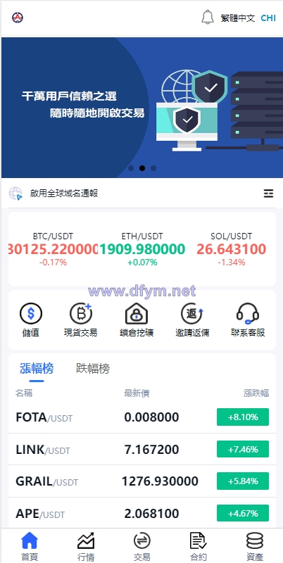 二开版交易所系统/秒合约交易所/锁仓挖矿/前端uinapp-大发海外源码