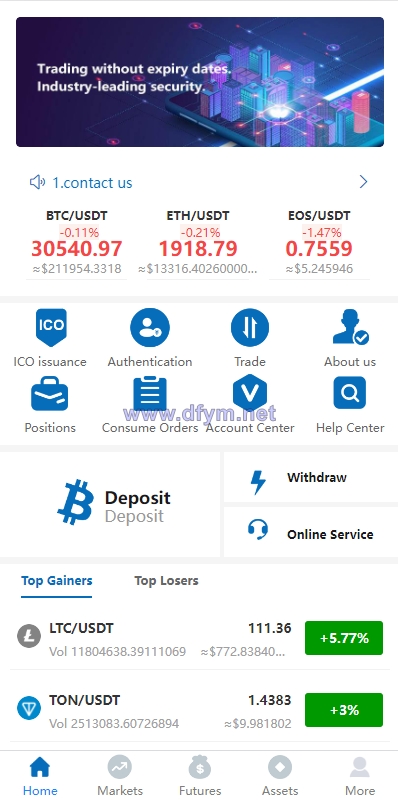 多语言合约交易所/区块链虚拟币交易系统/前端uinapp-大发海外源码