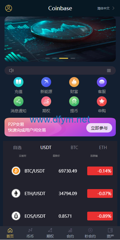 图片[1]-多语言交易所系统/秒合约/期权/合约/新币申购/投资理财-大发海外源码